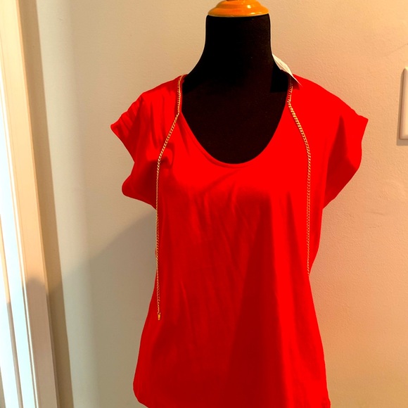 Michael Kors True Red Sleeveless Top - Picture 1 of 4